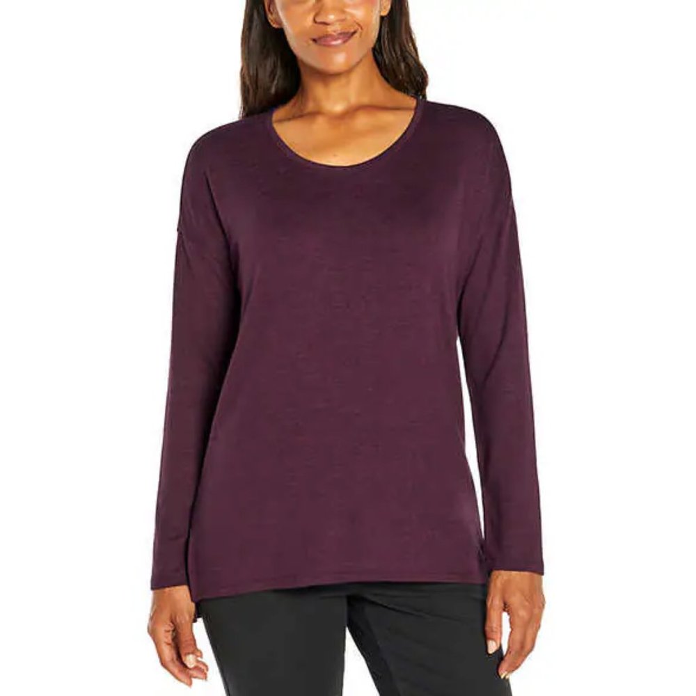 DEFECT Banana Republic Women Long Sleeve Lightweight Top Purple Size L $65 JK749
